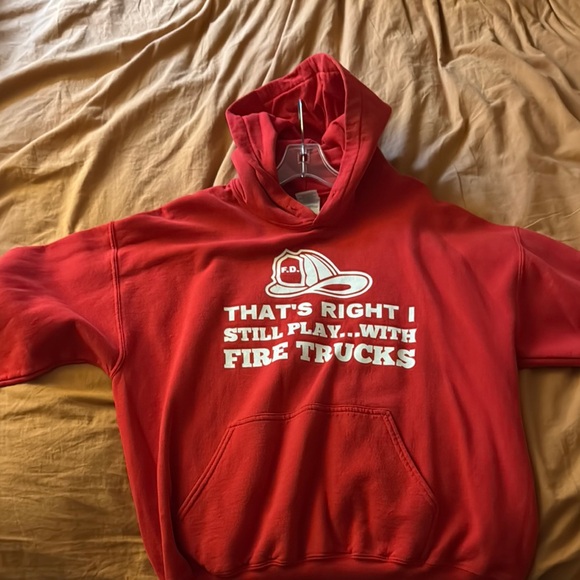 Gildan Other - Red Fire Truck Hoodie